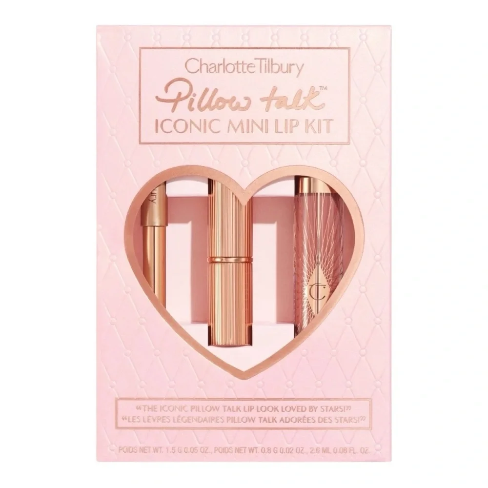 Charlotte Tilbury Pillow Talk Iconic 3 Piece Mini‎ Lip Kit | NEW!!!🩷